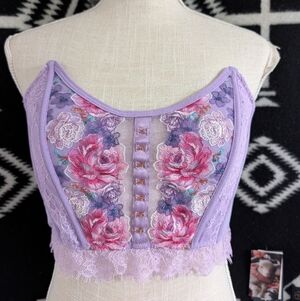💜NWT Victoria's Secret Dream Angels Wicked Embroidered Strapless Corset Bra, MD